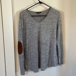 Gray Sweater with Patches